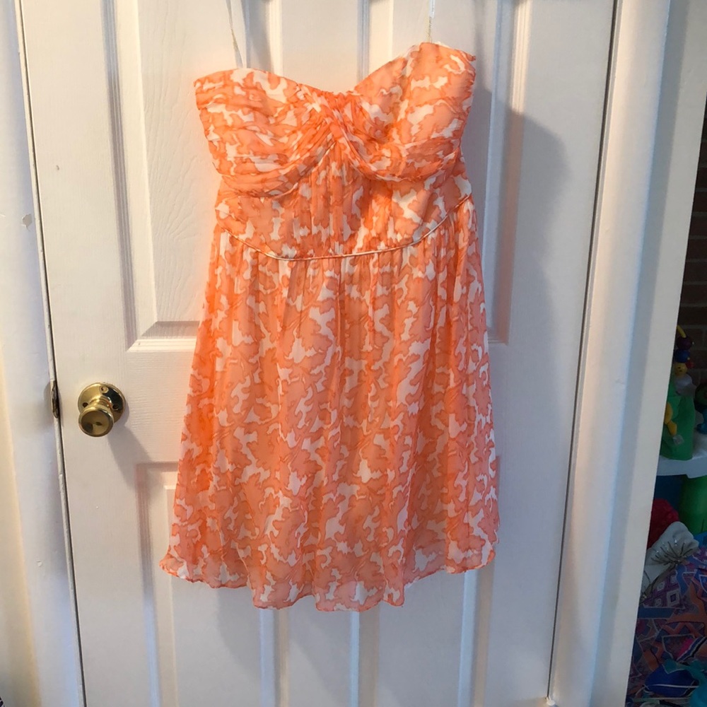 Orange strapless shoshanna dress- NWT!